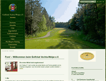 Tablet Screenshot of golfclub-vechta.de